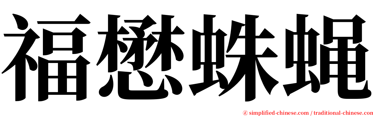 福懋蛛蝇 serif font