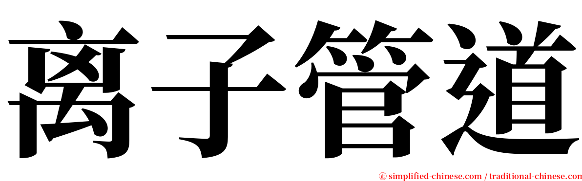 离子管道 serif font