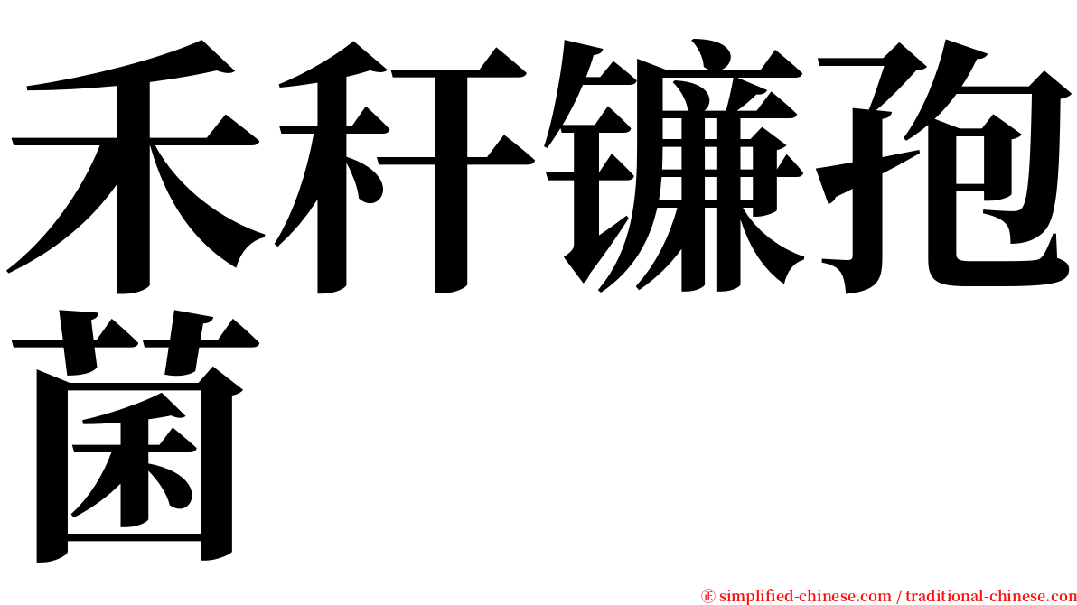 禾秆镰孢菌 serif font