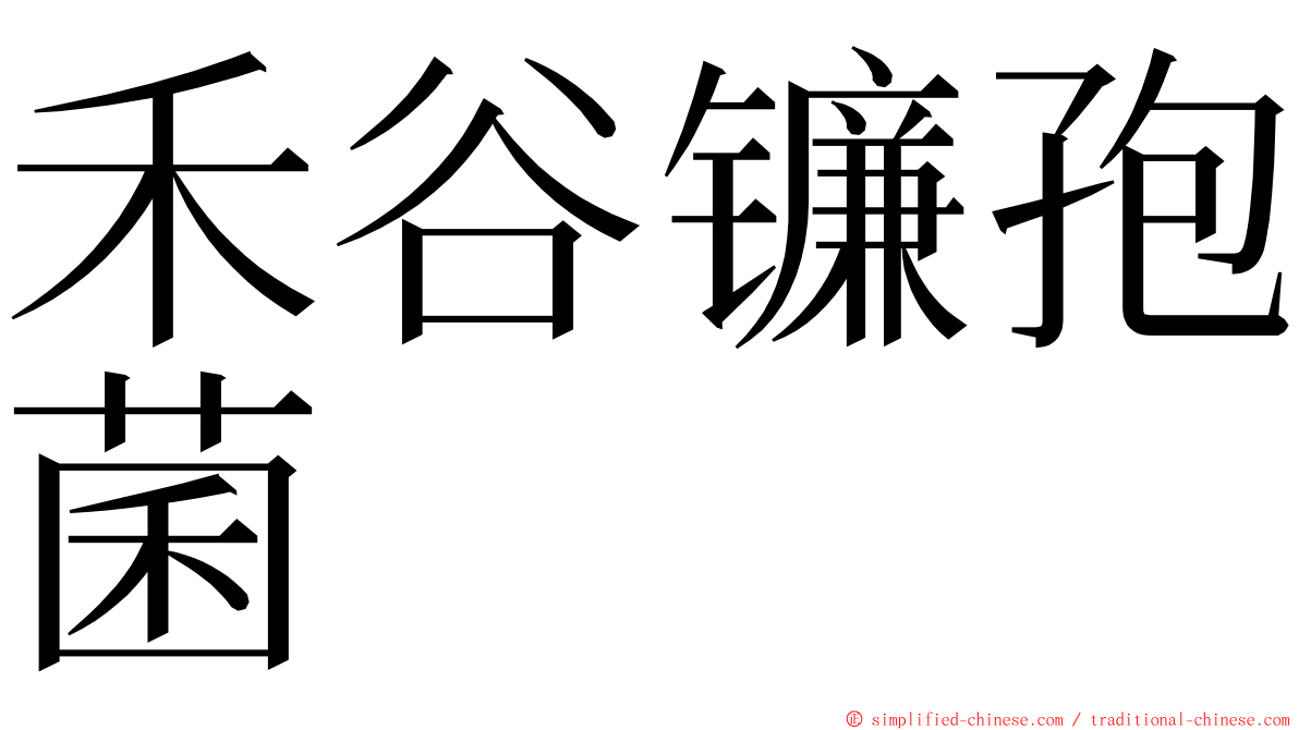 禾谷镰孢菌 ming font