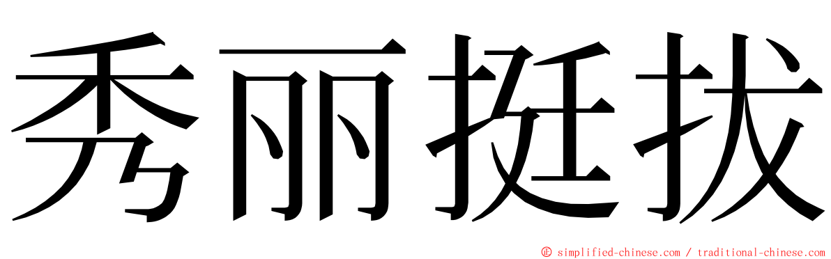 秀丽挺拔 ming font