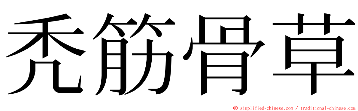 秃筋骨草 ming font