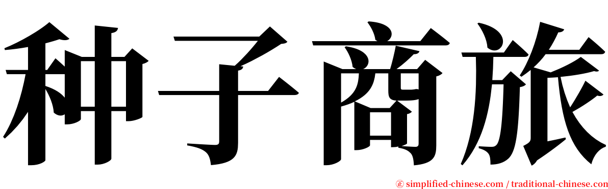 种子商旅 serif font