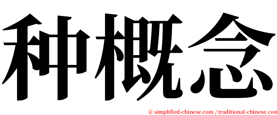 种概念 serif font