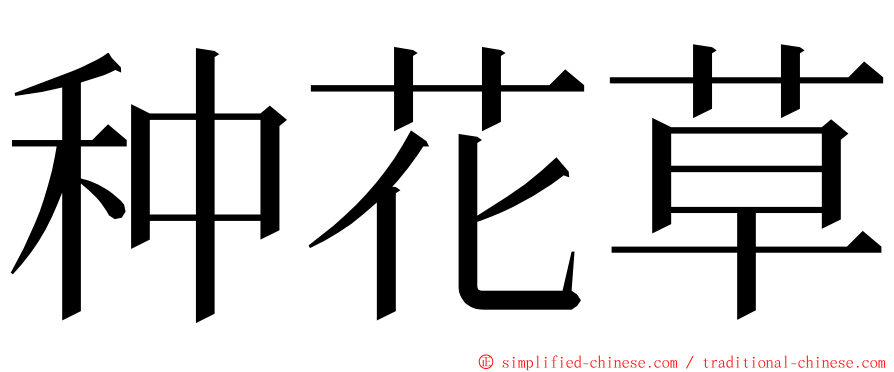 种花草 ming font