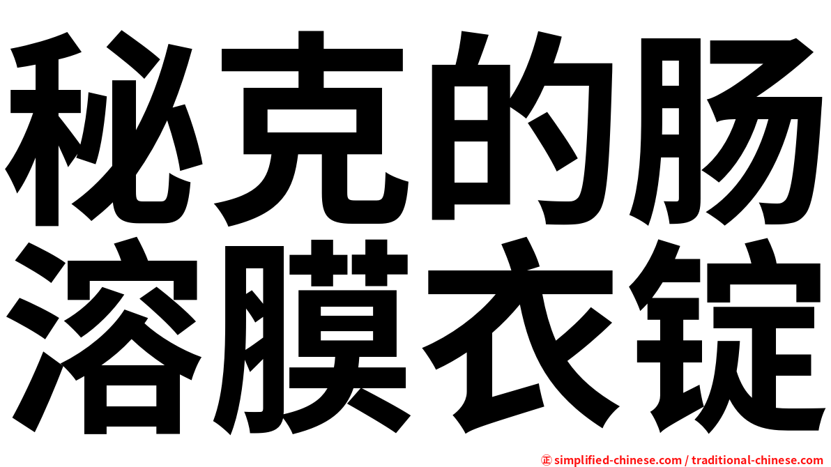 秘克的肠溶膜衣锭