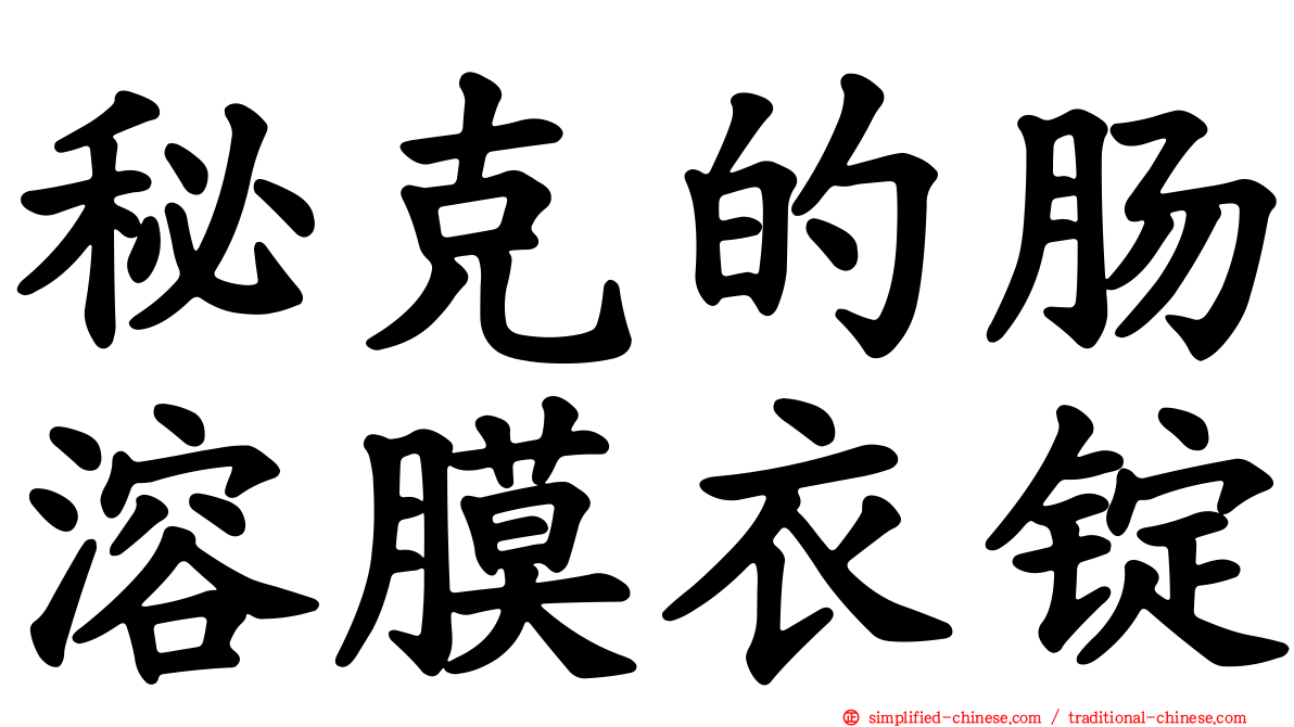 秘克的肠溶膜衣锭