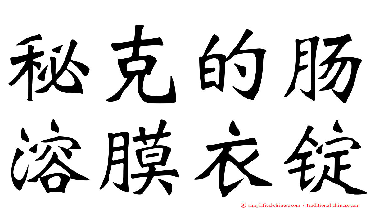 秘克的肠溶膜衣锭