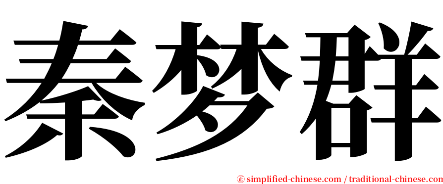 秦梦群 serif font