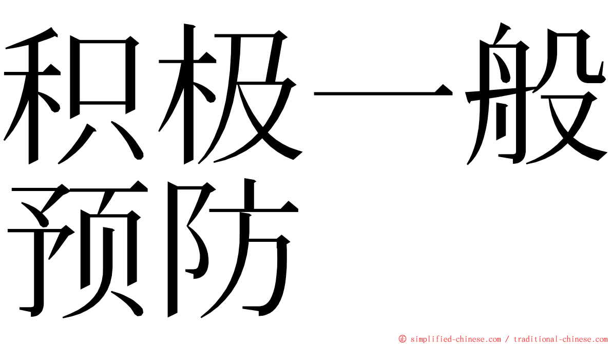 积极一般预防 ming font