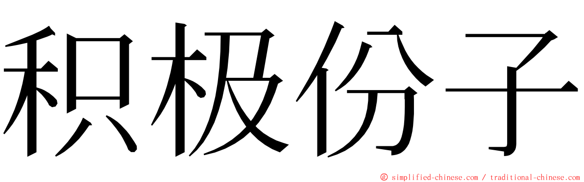 积极份子 ming font