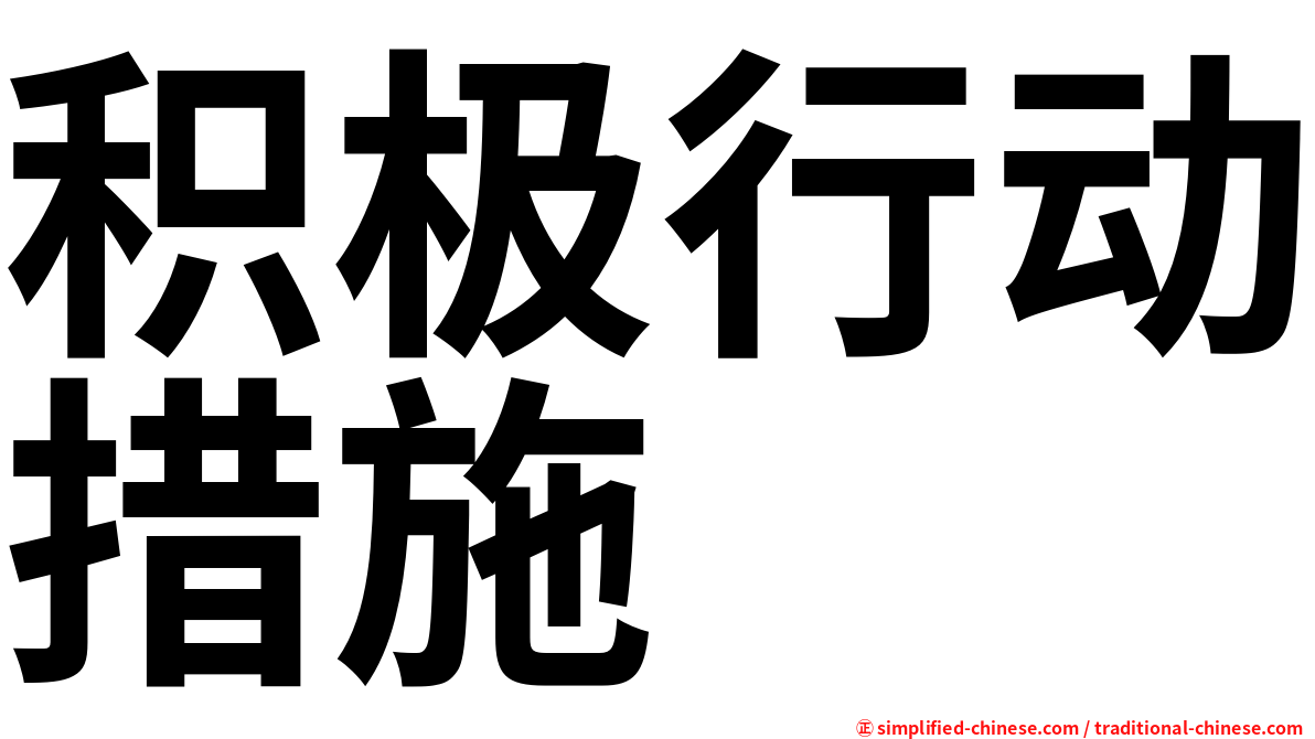 积极行动措施