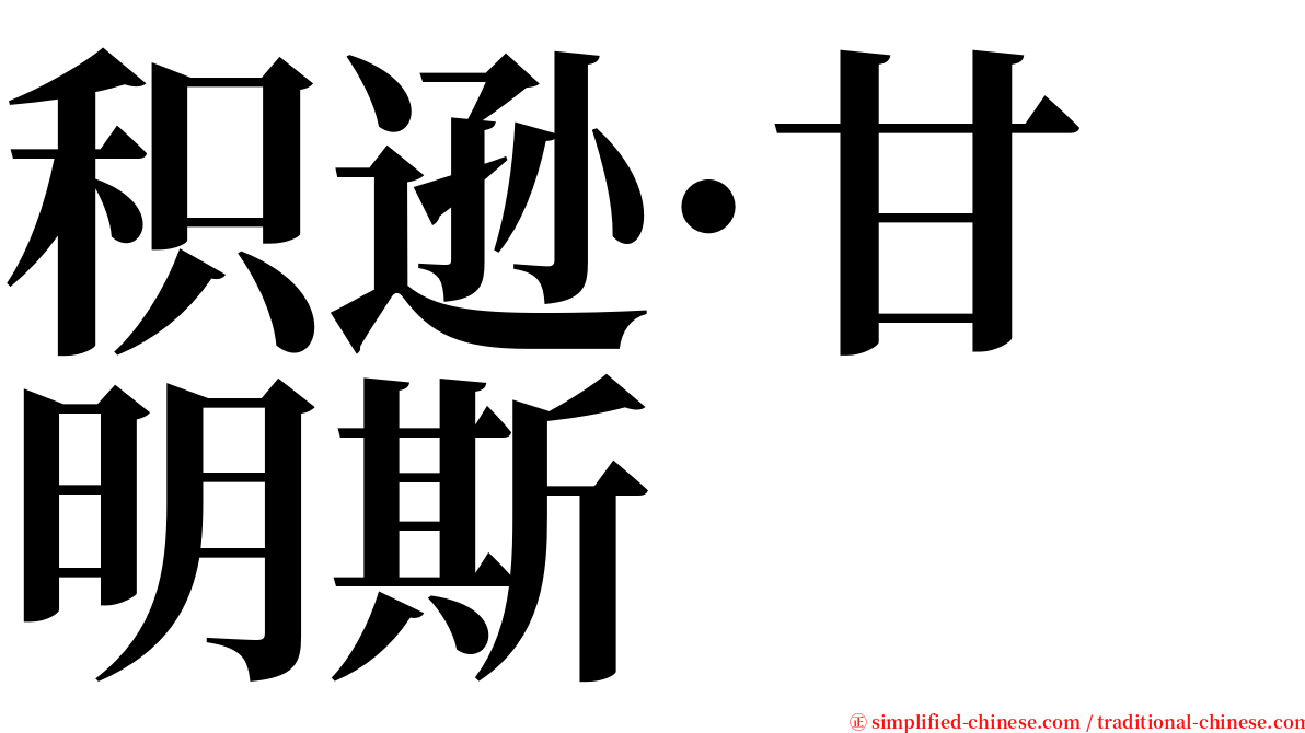 积逊·甘明斯 serif font