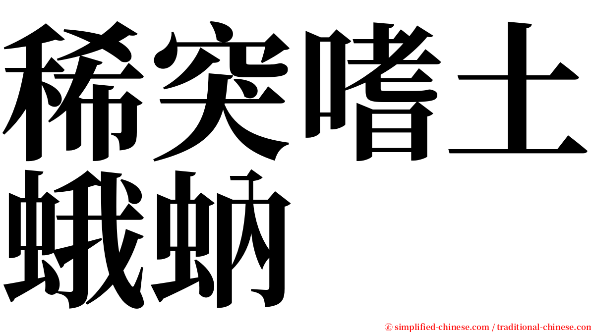 稀突嗜土蛾蚋 serif font