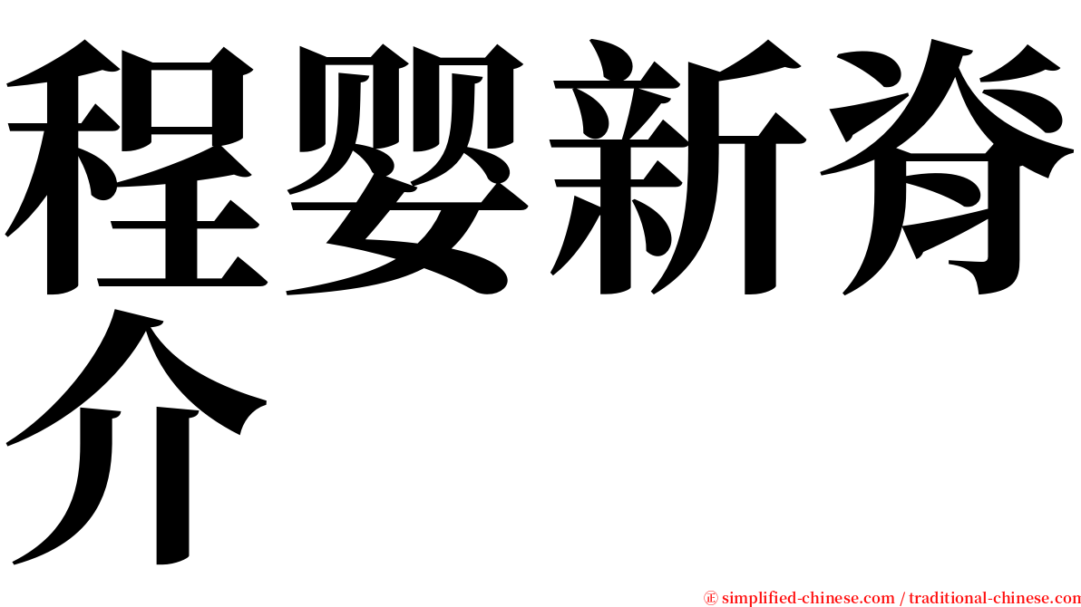 程婴新脊介 serif font