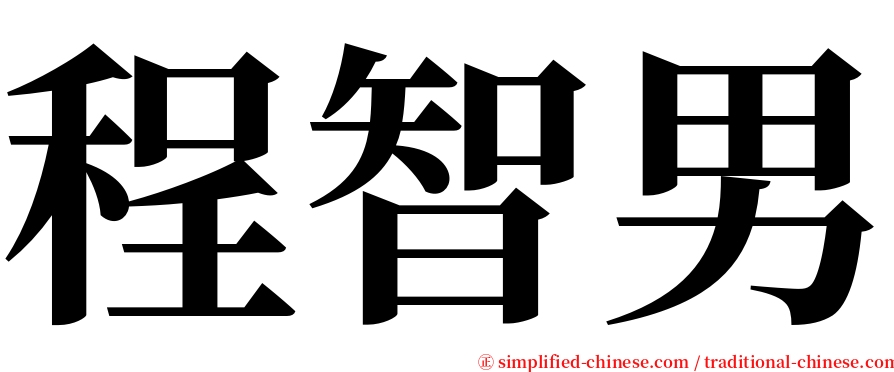 程智男 serif font