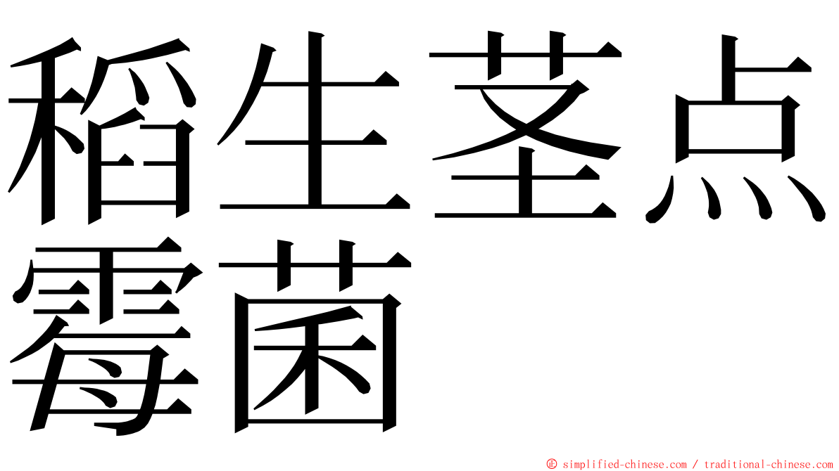 稻生茎点霉菌 ming font