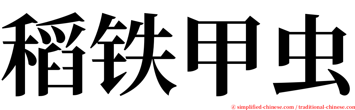 稻铁甲虫 serif font