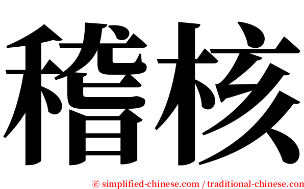 稽核 serif font