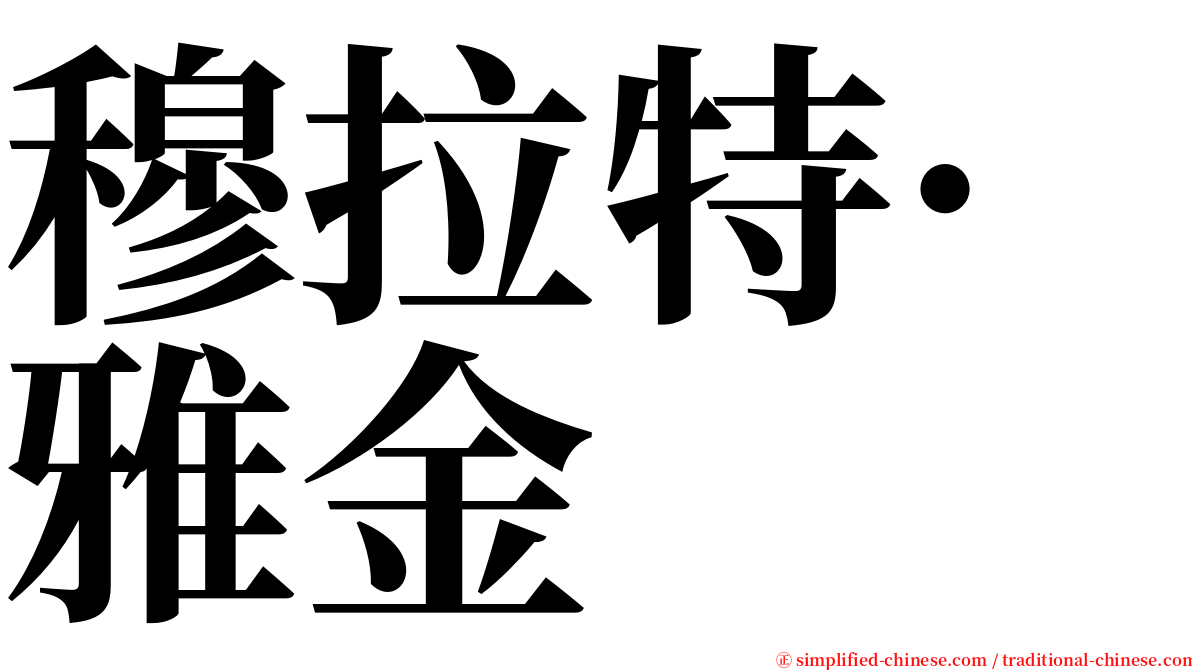 穆拉特·雅金 serif font