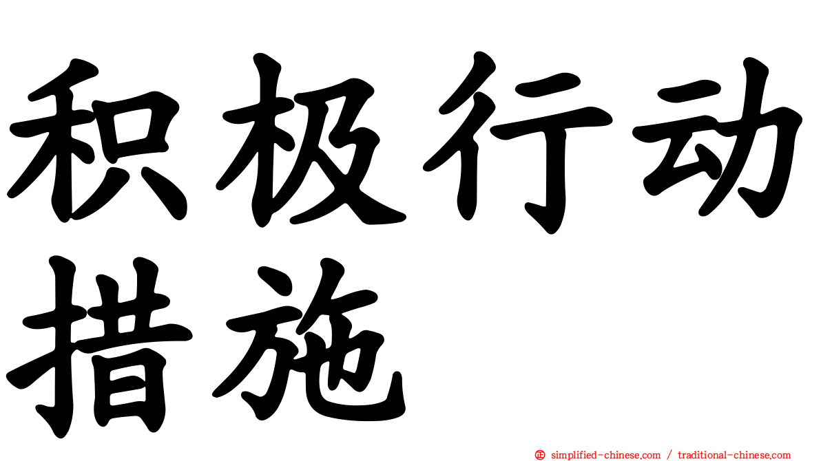 积极行动措施