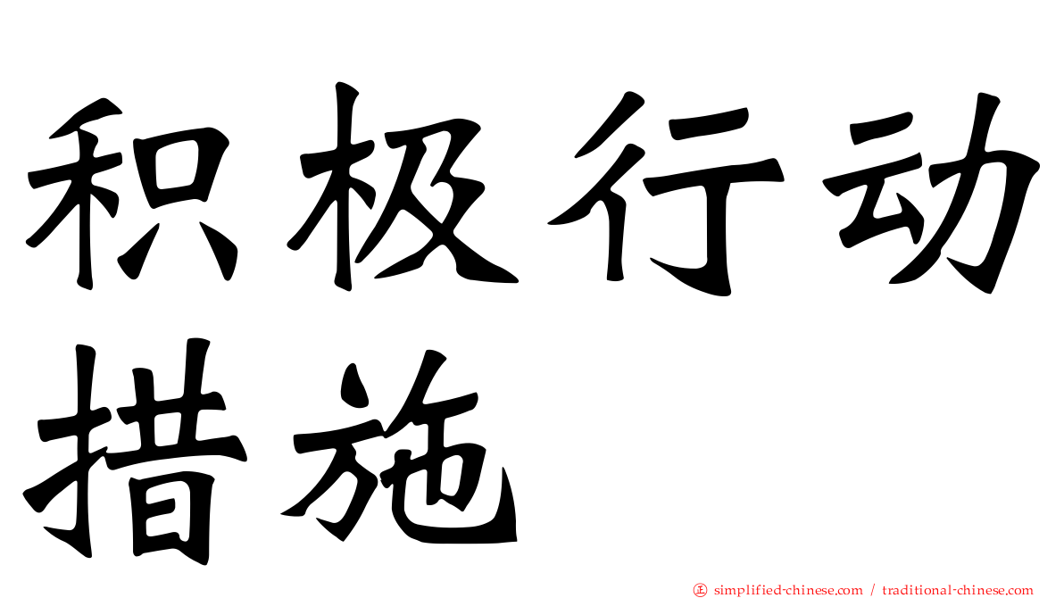 积极行动措施