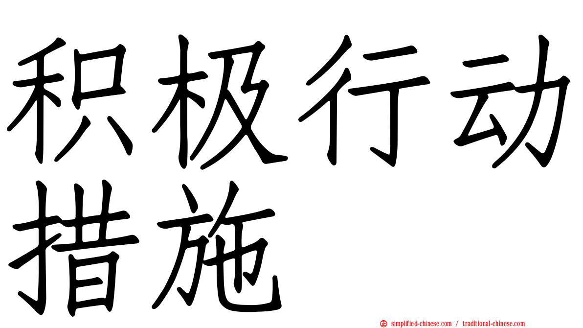 积极行动措施