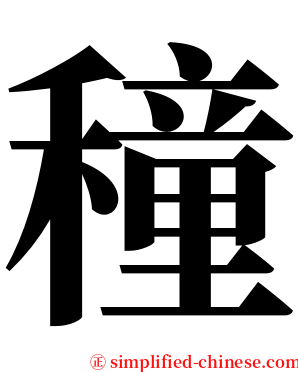 穜 serif font