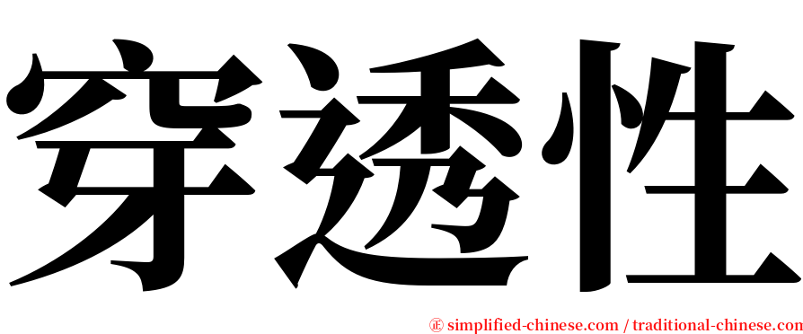 穿透性 serif font