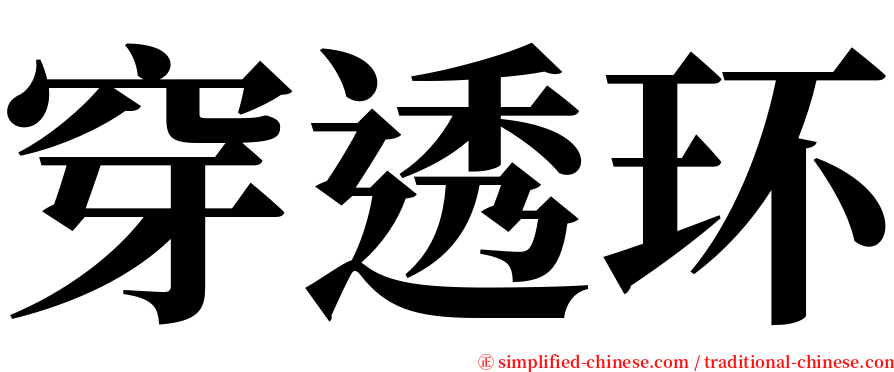 穿透环 serif font