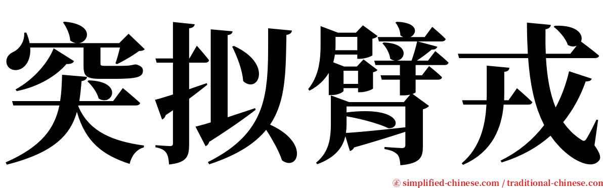 突拟臂戎 serif font