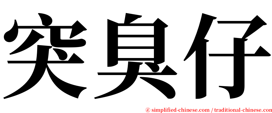 突臭仔 serif font