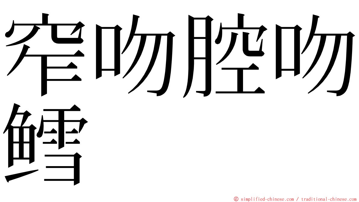 窄吻腔吻鳕 ming font