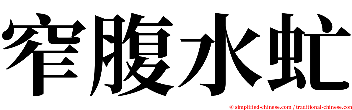 窄腹水虻 serif font