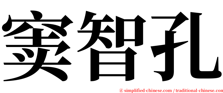 窦智孔 serif font
