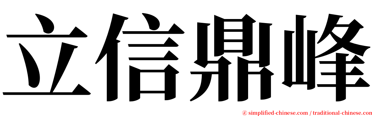 立信鼎峰 serif font