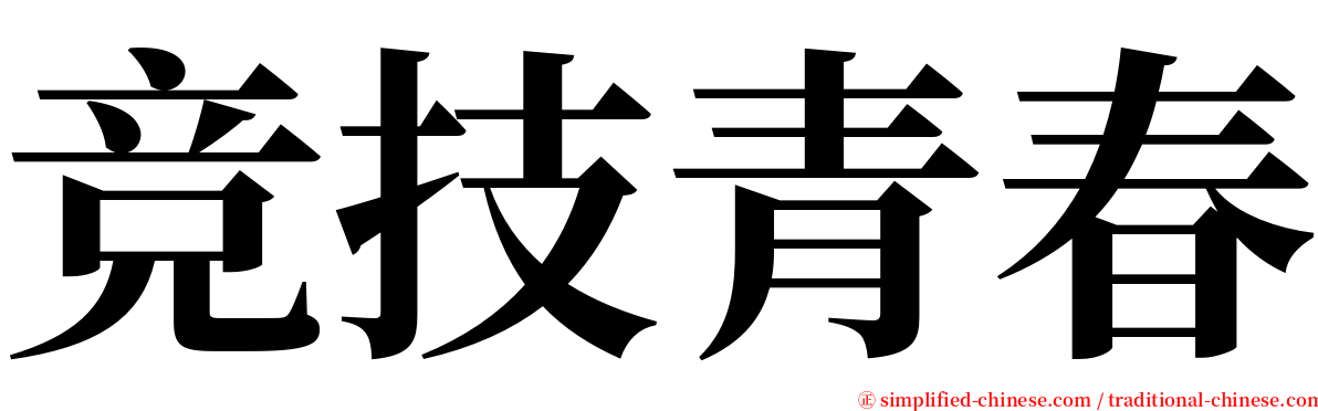 竞技青春 serif font