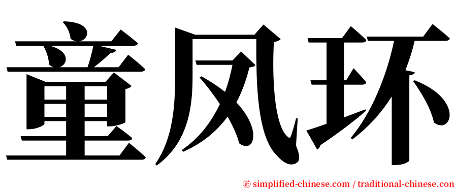 童凤环 serif font