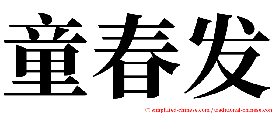 童春发 serif font