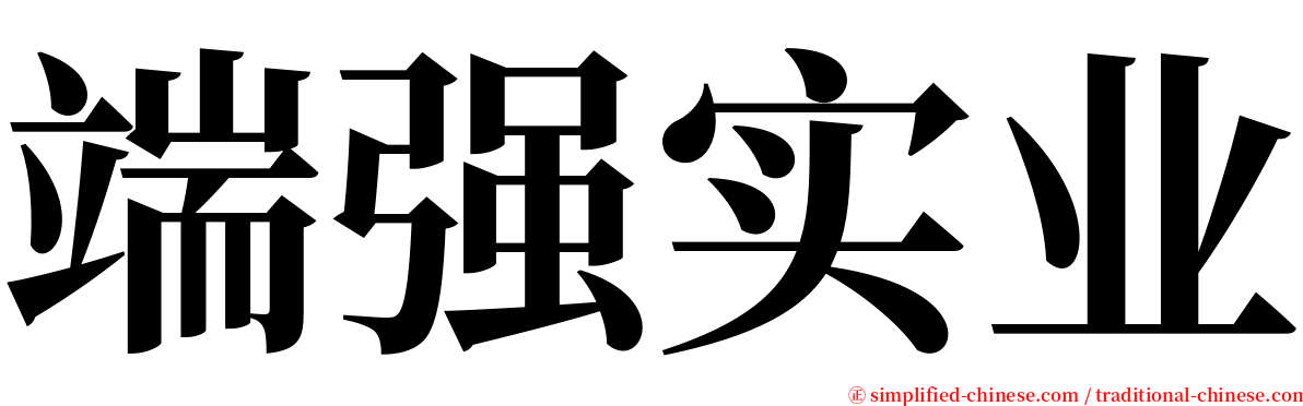 端强实业 serif font