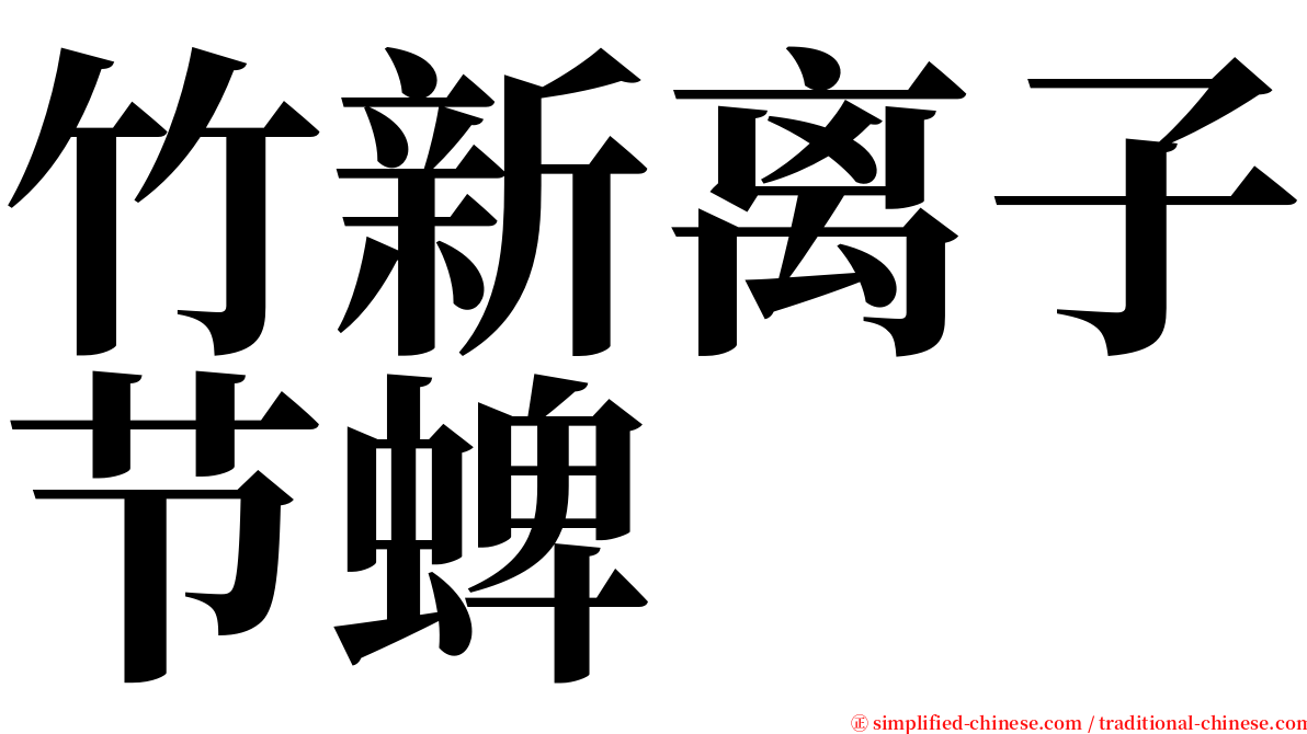 竹新离子节蜱 serif font