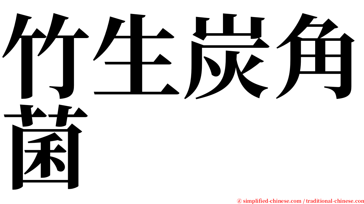 竹生炭角菌 serif font