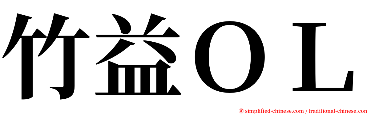 竹益ＯＬ serif font