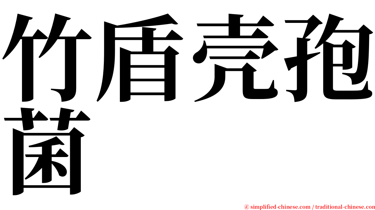 竹盾壳孢菌 serif font