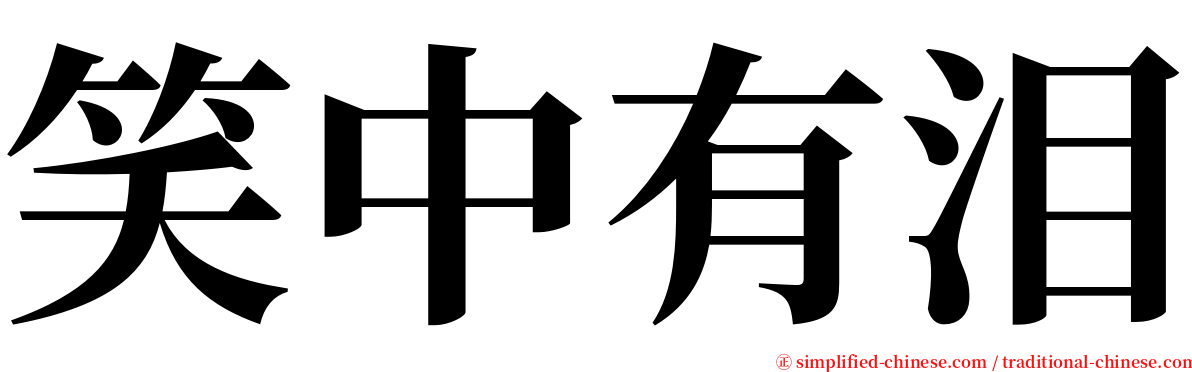 笑中有泪 serif font