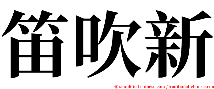 笛吹新 serif font