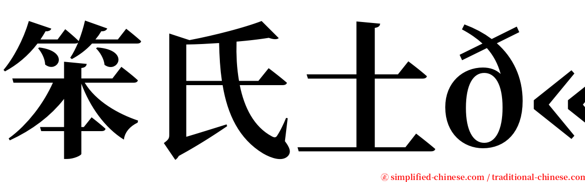 笨氏土𫚉 serif font