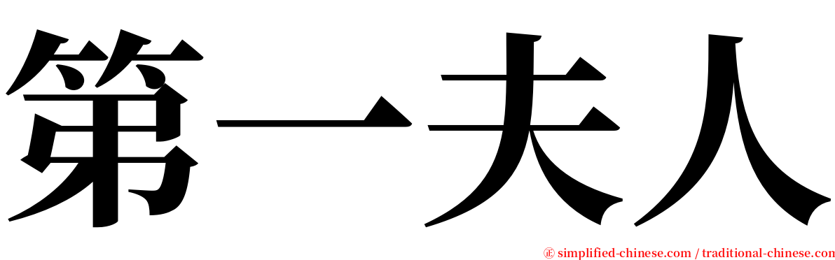 第一夫人 serif font