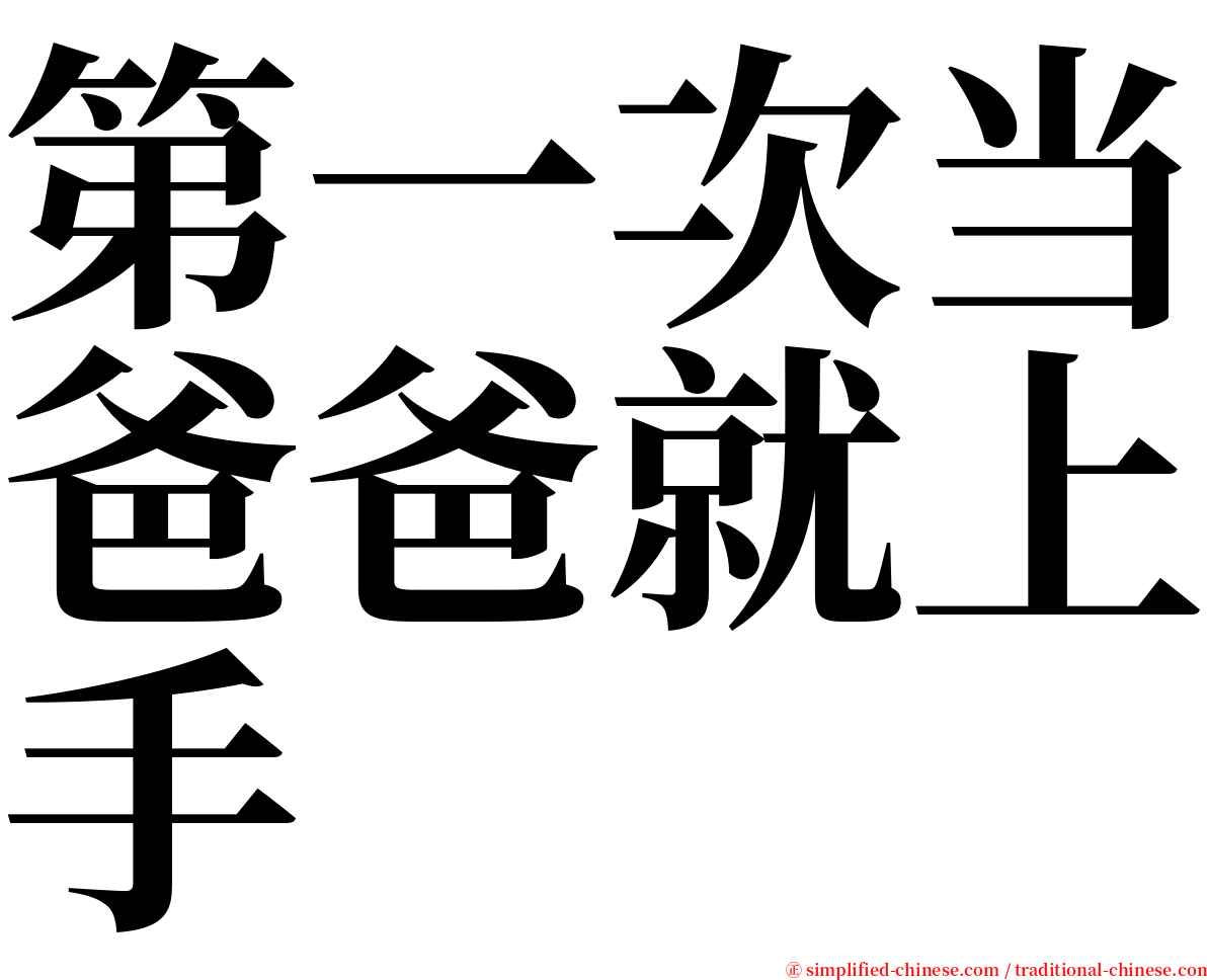 第一次当爸爸就上手 serif font