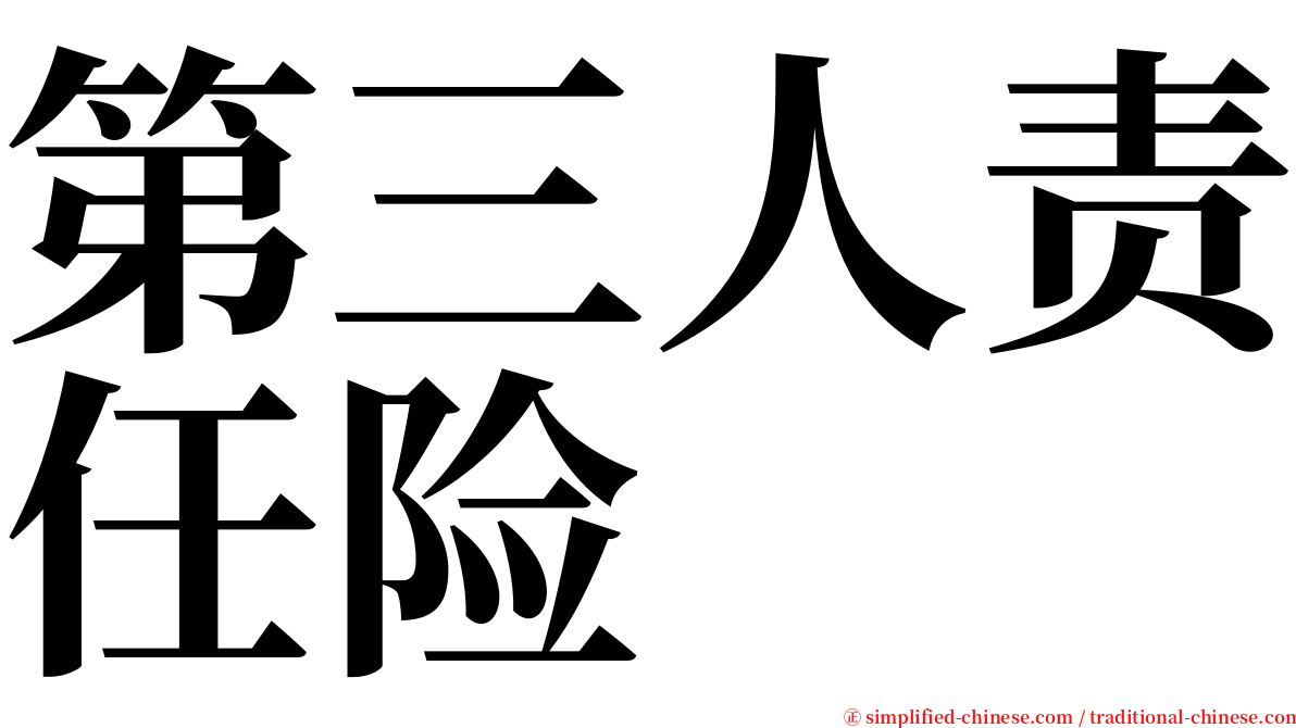 第三人责任险 serif font